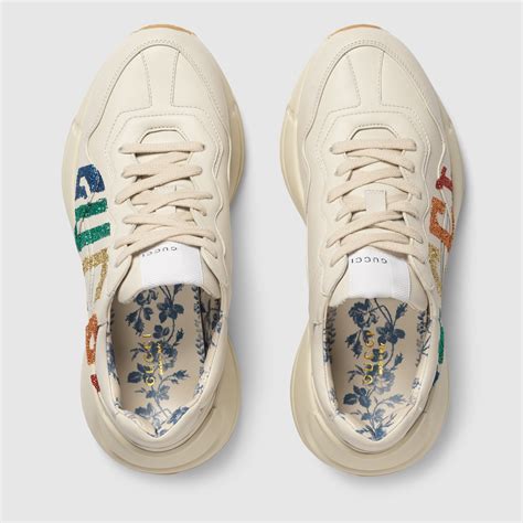 gucci sparkling shoes|gucci rhyton sneakers outfit.